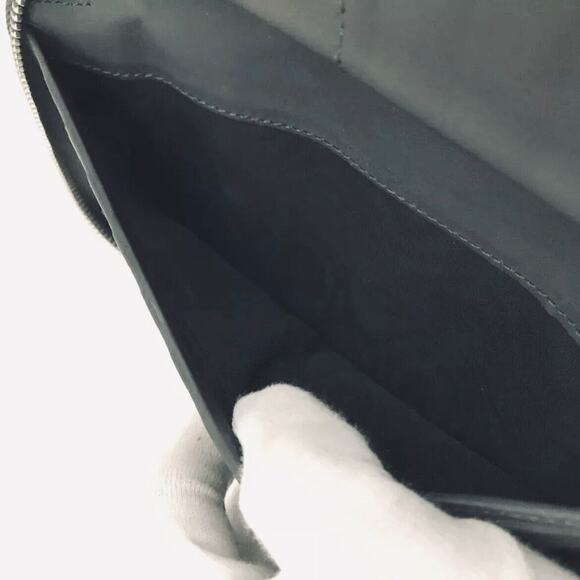 Authentic GUCCI Ssima GG Logo Leather Zip Around Organizer Long Wallet Gray - Picture 7 of 8